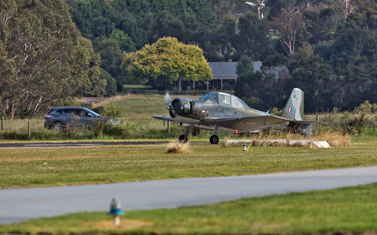 A WINJEEL takes off from Tyabb Airport in February. Designed and manufactured in Australia, the three-seat training aircraft was used by the Royal Australian Air Force from 1955 until 1975. Picture: Gary Sissons