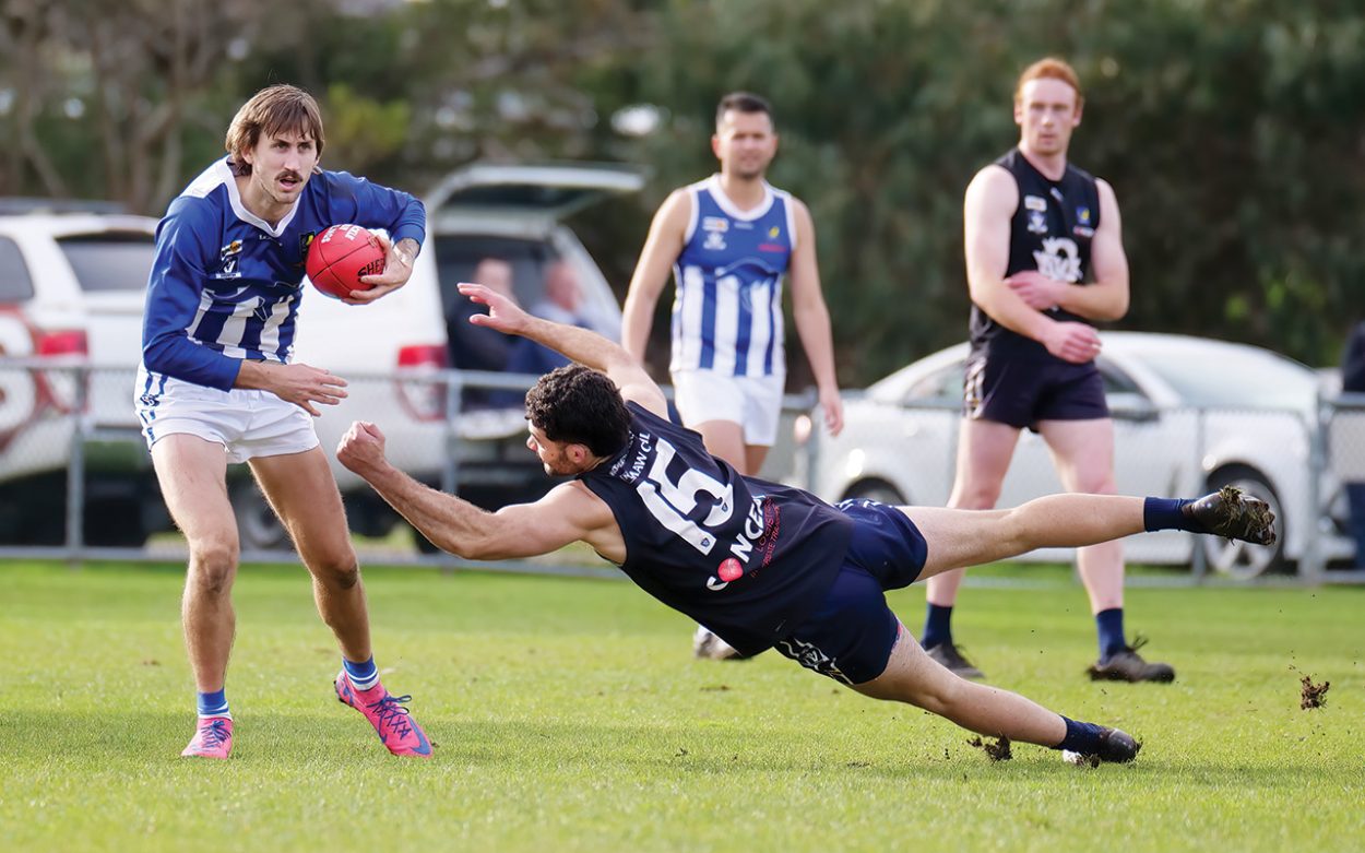 Kangas bounced: Langwarrin are staring relegation in the face after being beaten by a single point against Rosebud. Picture: Paul Churcher