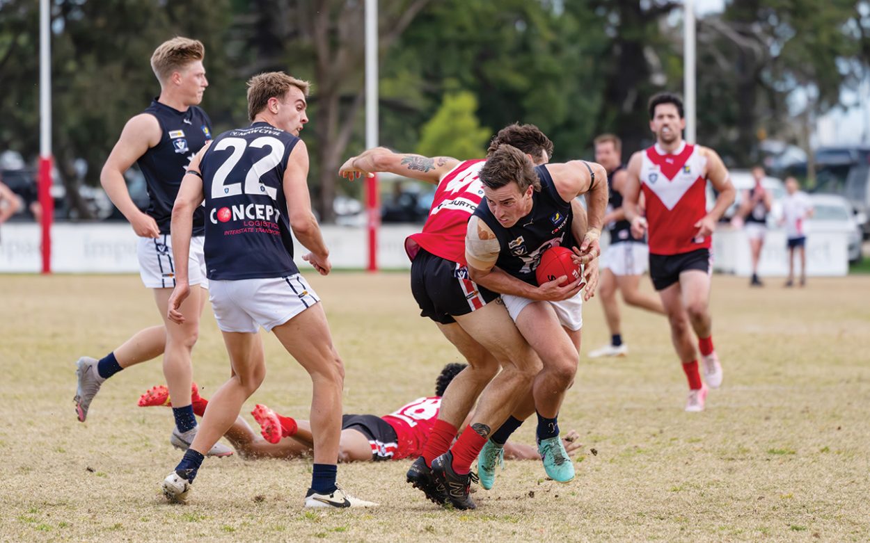 Rosebud’s day: Red Hill fell 12 points short against Rosebud, and are now out of contention in 2024. Picture: Craig Barrett