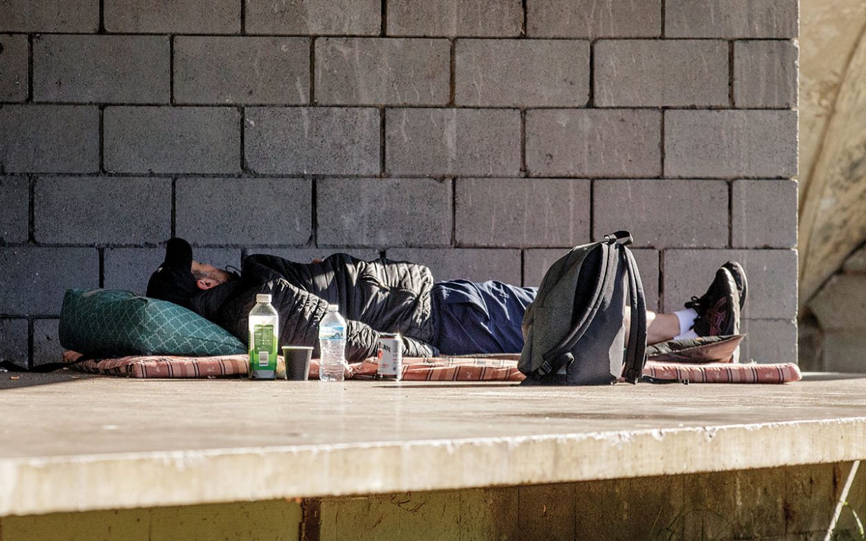 SLEEPING rough in Rosebud. Pictures: Yanni