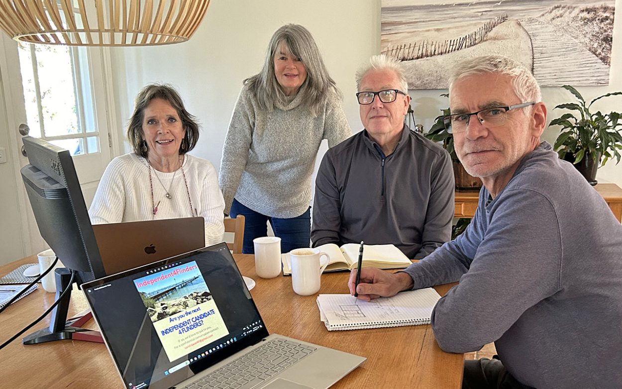 MEMBERS of the Independent 4 Flinders (I4F) group are, from left, Debbie de Laps, Pam Pitt, Luke O’Brien and Gerard Heijden. Picture: Supplied