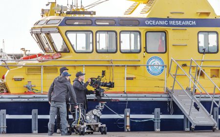 A film crew took over the Mornington Pier area last week, filimg scenes for an upcoming film. Pictures: Gary Sissons