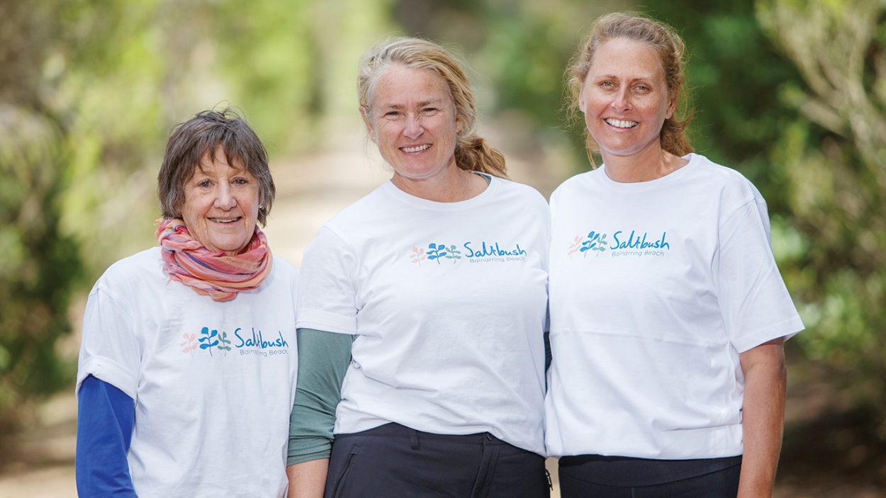 SALTBUSH Balnarring’s Sue Gilbert (Volunteer), Maree Feutrill (CEO) and Megan Willis (Operations Coordinator). Picture: Gary Sissons