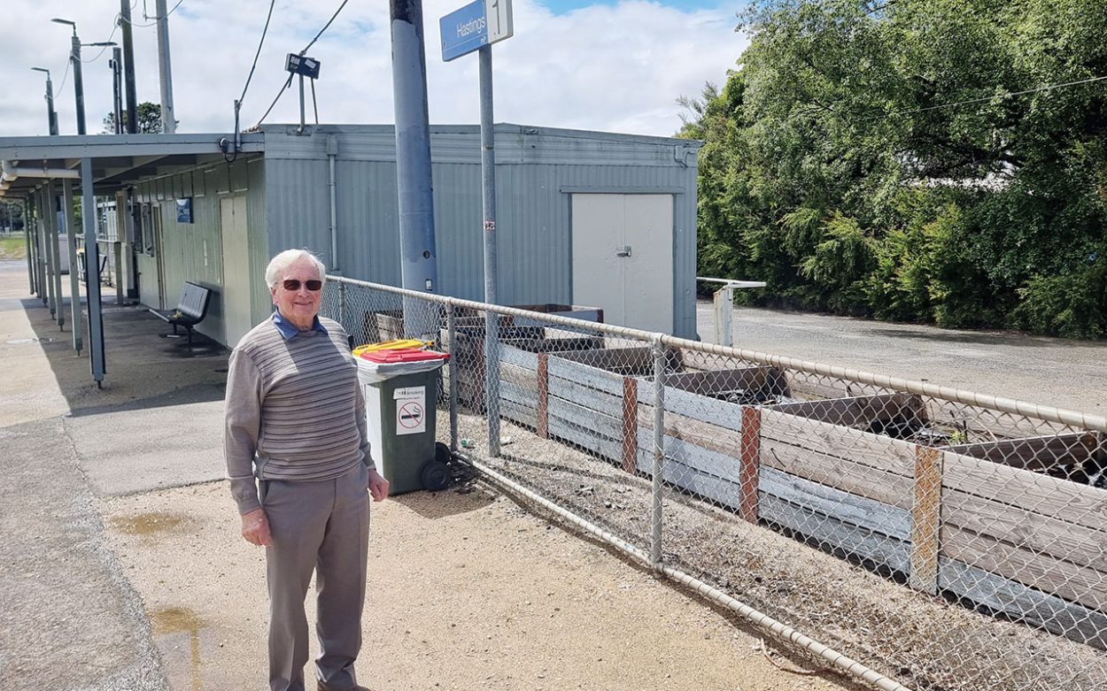 BRIAN Stahl has called for the renewal of Hastings Railway Station. Picture: Cameron McCullough