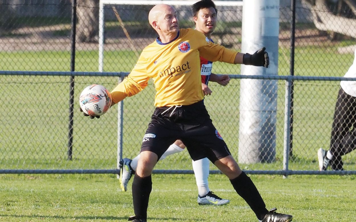 Mighty Mariner: Veteran Mount Martha goalkeeper Derren Elliott will double as assistant senior coach next season. Picture: Darryl Kennedy