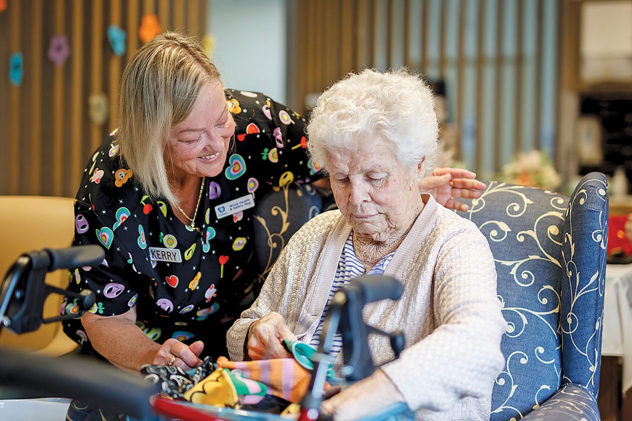 KERRY Taylor, a long-time care worker at Calvary Capel Sands, has been delivering a memory support program for residents living with dementia. Picture: Gary Sissons