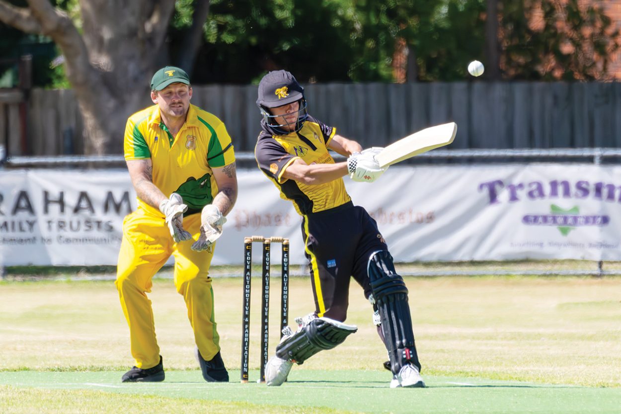 Josh Edwards scored an outstanding 51 runs with the bat off 36 balls in the sub-district clash between Frankston YCW and Tootgarook. Picture: Craig Barrett